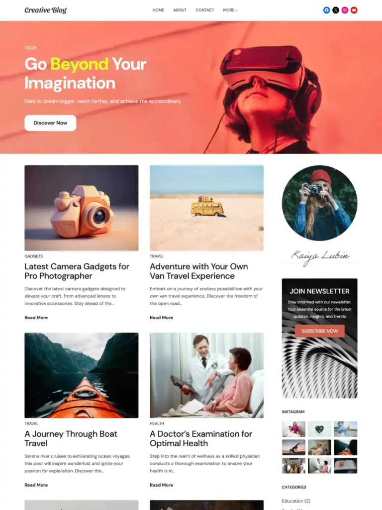 Begnas - Creative Blog Demo