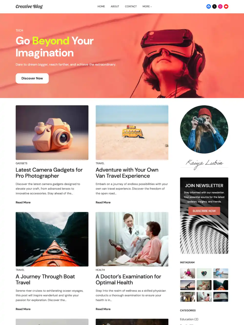 Begnas - Creative Blog Demo