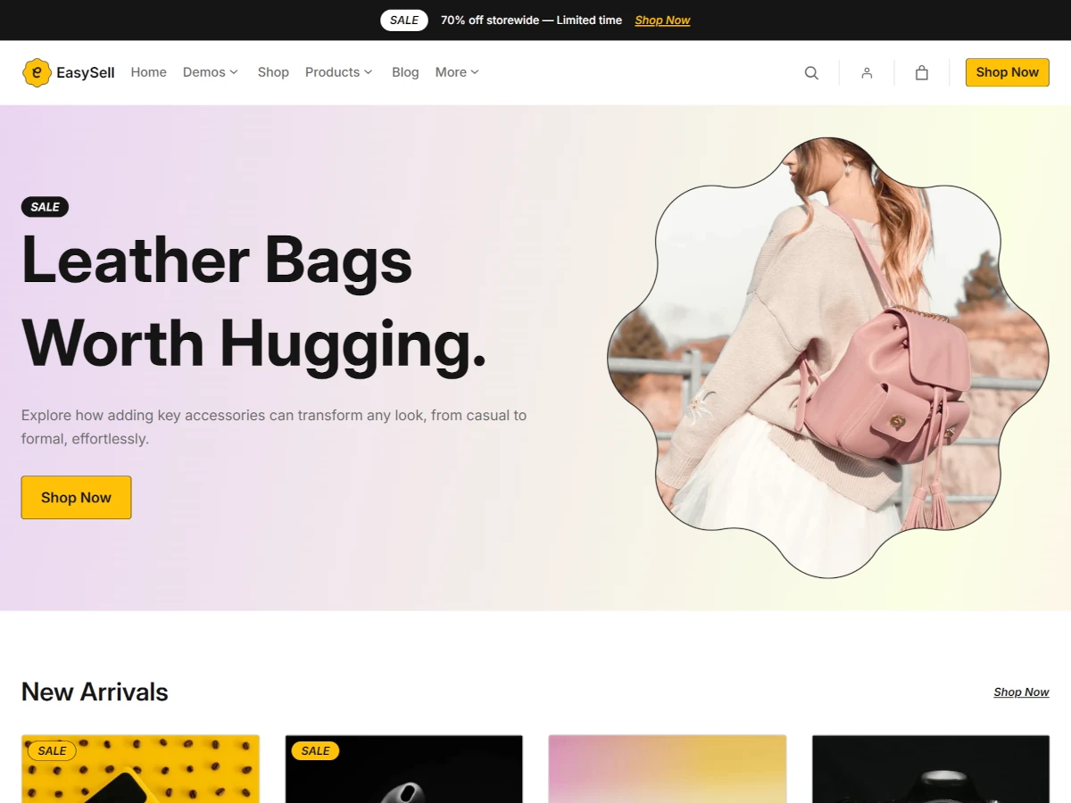 EasySell Multipurpose WooCommerce Template Site for selling Gadgets, Fashion, Foods, Beauty & Gifts.