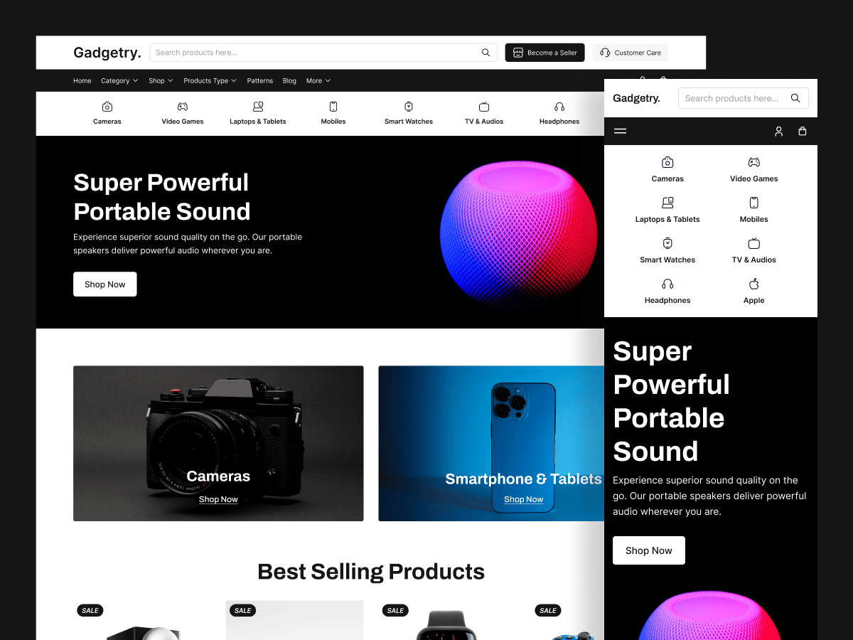 Gadgetry WooCommerce Electronics Template Site for selling tech, gadgets, & software online