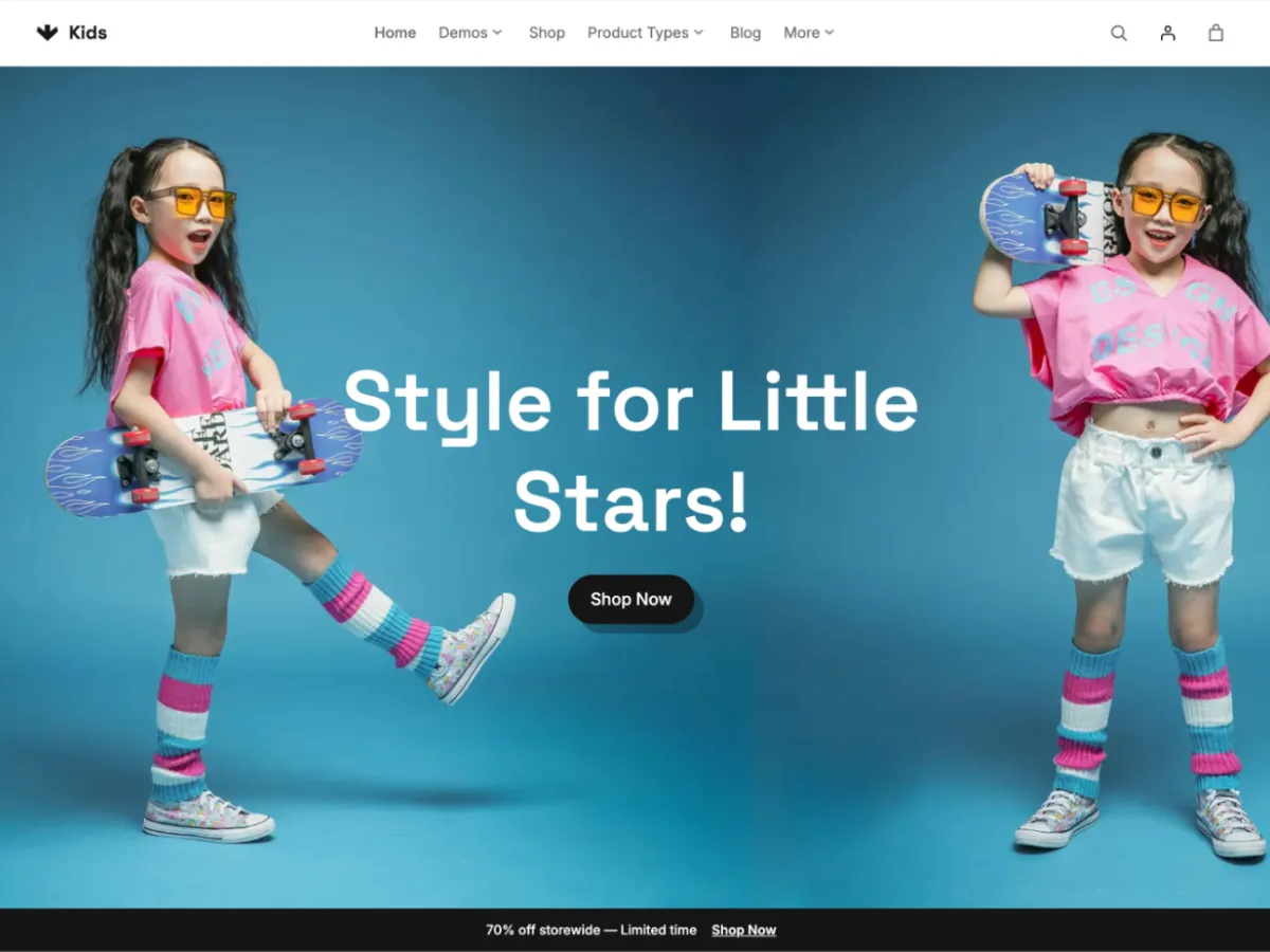 Wosha - Kids WooCommerce Template Site for selling kids cloth.